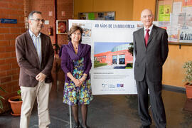 Inauguración de la exposición "40 años de la Biblioteca" de la Universidad de Málaga. B...