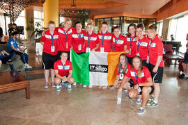 Equipo IT Sligo de Irlanda. Momentos previos a la ceremonia de apertura del IX Campeonato de Euro...