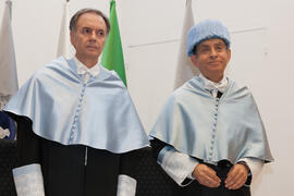 Hipólito Esteban y Antonio Soler en su investidura como Doctor "Honoris Causa" por la F...
