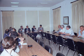 Firma de convenio de la Universidad de Málaga con empresas. Octubre de 1989.