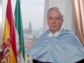 Retratos de D. Mario Vargas Llosa como Doctor "Honoris Causa" por la Facultad de Filoso...