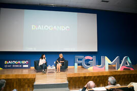 Isabel Ladrón de Guevara y Marta Flich. Conferencia "Dialogando". Paraninfo. Noviembre ...