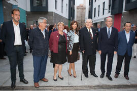 Momentos previos a la inauguración de la plaza Pintor Eugenio Chicano. Málaga. Noviembre de 2016