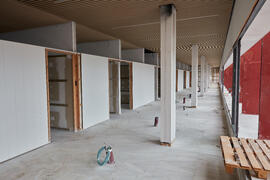 Obras en el interior del nuevo Pabellón de Gobierno. Campus de Teatinos. Abril de 2021
