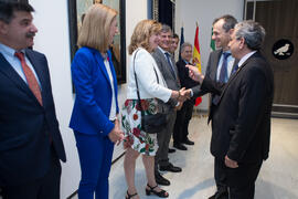Pedro Duque saluda al equipo de gobierno de la Universidad de Málaga. Edificio del Rectorado. Jun...