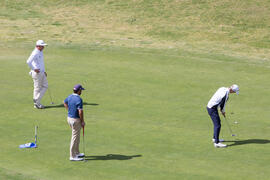 Jugadores en un partido. Campeonato de España Universitario de Golf. Antequera. Abril de 2017