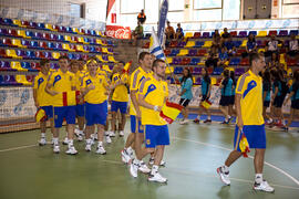Equipo de Ucrania. Inauguración del 14º Campeonato del Mundo Universitario de Fútbol Sala 2014 (F...