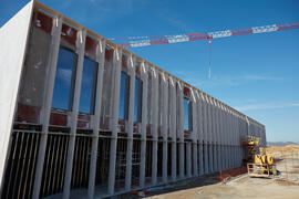 Obras del nuevo Pabellón de Gobierno. Campus de Teatinos. Abril de 2021