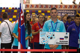 Equipo de Rusia. Inauguración del 14º Campeonato del Mundo Universitario de Fútbol Sala 2014 (FUT...