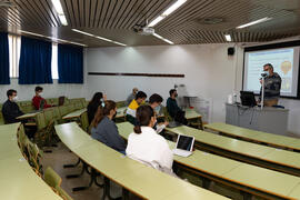Aula de la Facultad de Ciencias de la Universidad de Málaga. Campus de Teatinos. Octubre de 2020