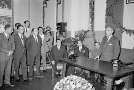 Málaga. Inauguración del servicio telefónico en la Costa. Diciembre de 1963