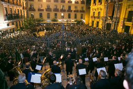 Plaza del Obispo. Estación de Penitencia de la Hermandad de los Estudiantes. Málaga. Abril de 2017