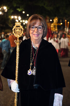 Adelaida de la Calle en el desfile procesional de la Hermandad de los Estudiantes. Málaga. Abril ...