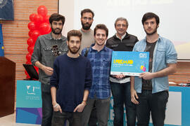 Alumnos en la entrega de premios y clausura de las Puertas Abiertas de la Universidad de Málaga. ...