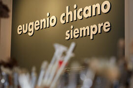 Cartel de la exposición "Eugenio Chicano Siempre". Museo de Málaga. Junio de 2021