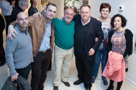 Foto de grupo tras  la inauguración de la exposición "Paisajes Andaluces", de Eugenio C...