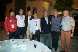 Foto de grupo previa a la cena de gala con motivo del Campeonato del Mundo Universitario de Balon...