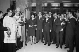 Málaga. Bendición de las nuevas oficinas de Iberia, edificio Málaga. Junio de 1963