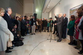 Eugenio Chicano en la inauguración de su exposición "Paisajes Andaluces". Museo del Pat...