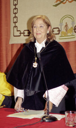 Toma de posesión de Adelaida de la Calle Martín como Rectora de la Universidad de Málaga. Paranin...