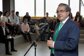 José Ángel Narváez en la inauguración de 'Link by UMA-ATECH'. Edificio 'The Green Ray'. Abril 2015