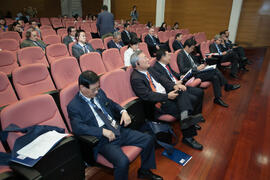 Asistentes a la primera sesión de la X Tribuna España - Corea. Edificio del Rectorado. Octubre de...