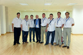 Foto de grupo tras la ceremonia de apertura del IX Campeonato de Europa Universitario de Fútbol S...