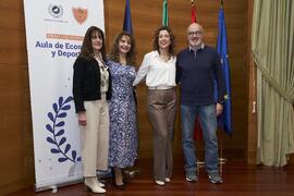Foto de grupo. I Premios del Aula de Economía y Deporte de la Universidad de Málaga. Edificio del...
