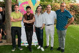 Foto de grupo previa al concierto de Joe Crepúsculo. Cursos de Verano de la Universidad de Málaga...