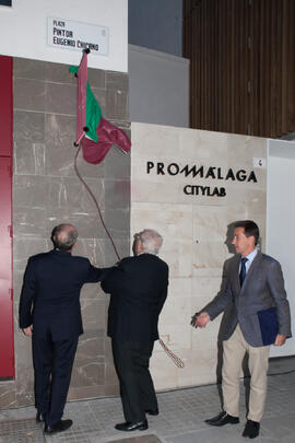 Inauguración de la plaza Pintor Eugenio Chicano. Málaga. Noviembre de 2016