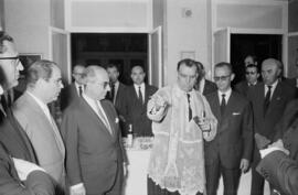 Málaga. Inauguración y bendición del nuevo local de la Peña Malaguista. Mayo de 1963
