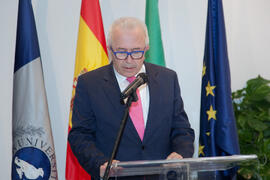 José Sánchez en la toma de posesión de Antonio Morales como Presidente del Consejo Social de la U...