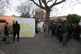 Demostración de arte callejero posterior a la inauguración de la sala de exposiciones "Espac...