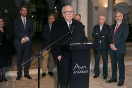 Eugenio Chicano inaugura su exposición "Aguatintas por Seguiriyas". Palacio Episcopal d...