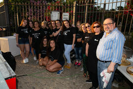 Foto de grupo previa al concierto de Dorantes. Cursos de Verano de la Universidad de Málaga. Rond...