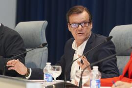 Miguel Gaona modera el debate electoral entre los candidatos a Rector de la Universidad de Málaga...