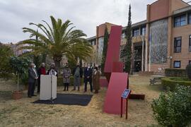 Intervención de Rosario Gutiérrez. Inauguración de la escultura "6+1", de José Ignacio ...