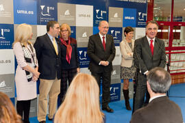 Inauguración de las Jornadas de Puertas Abiertas de la Universidad de Málaga. Abril de 2014