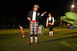 Actuación del trío humorístico. Inauguración del Campeonato Mundial Universitario de Golf. Antequ...