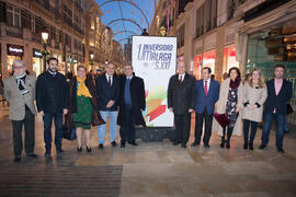 Inauguración de la exposición "La Universidad de Málaga del Siglo XXI".  Calle Larios. ...