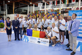 Rumanía segunda clasificada en la categoría femenina. Ceremonia de clausura del Campeonato del Mu...