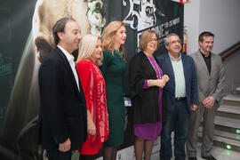 Fotografía de grupo previa a la gala inaugural de la XXV edición de Fancine de la Universidad de ...