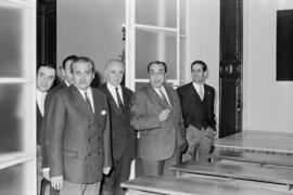 Autoridades  visitan las instalaciones del Colegio Universitario de Málaga. Octubre, 1970.