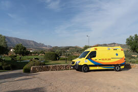 Ambulancia en las instalaciones de Antequera Golf. Campeonato Europeo de Golf Universitario. Ante...