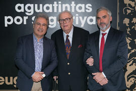 Juan Antonio García Galindo, Eugenio Chicano y Vicente Martínez. Inauguración de la exposición &q...