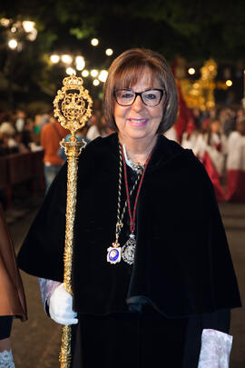 Adelaida de la Calle en el desfile procesional de la Hermandad de los Estudiantes. Málaga. Abril ...