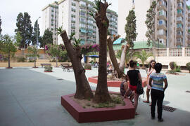 Alumnas en el patio. Centro Internacional de Español. Málaga. Junio de 2014