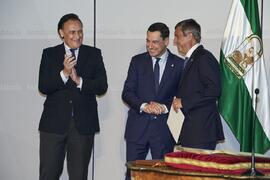Teodomiro López, José Carlos Gómez y Juan Manuel Moreno. Toma de posesión de D. Teodomiro López N...