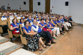 Alumnos en su graduación del curso del Aula de Mayores de la Universidad de Málaga. Paraninfo. Ju...