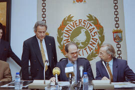 Presentación de los planos de la ampliación del Campus de Teatinos. Julio de 1996. Málaga.